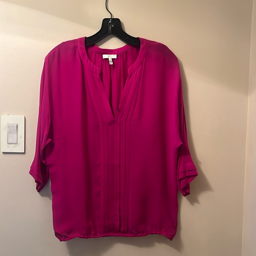 Joie magenta silk blouse size medium